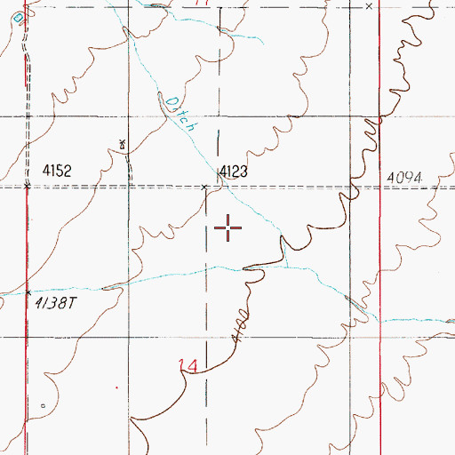 Topographic Map of 05N01E14AB__01 Well, MT