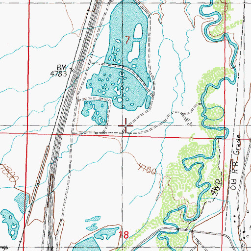 Topographic Map of 05N09W07DCCC01 Well, MT