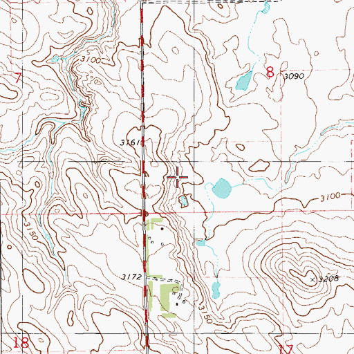 Topographic Map of 05N60E08CC__01 Well, MT
