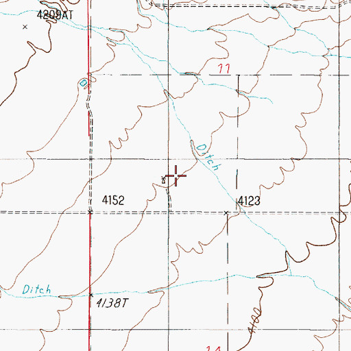 Topographic Map of 05N01E11CD__01 Well, MT