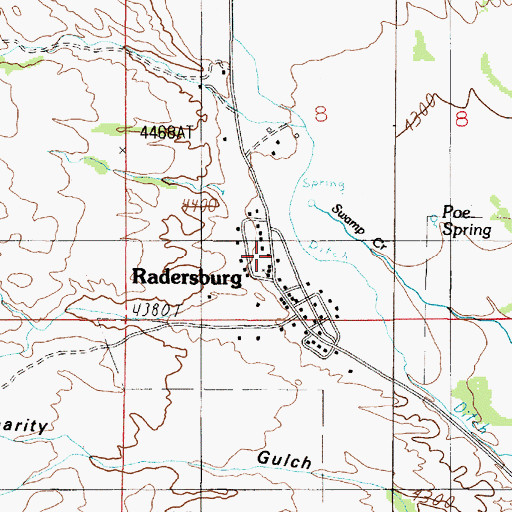 Topographic Map of 05N01E08CD__01 Well, MT