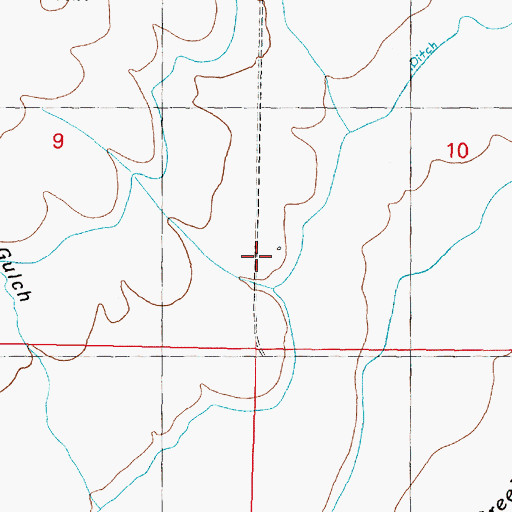 Topographic Map of 05N10W10CCBC01 Well, MT