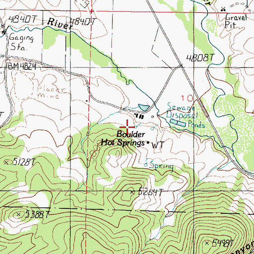 Topographic Map of 05N03W10CBAC01 Spring, MT