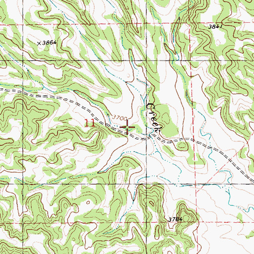 Topographic Map of 05N27E11DAB_01 Well, MT