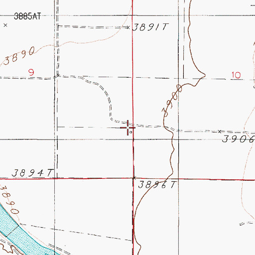 Topographic Map of 05N02E10CBCC01 Well, MT