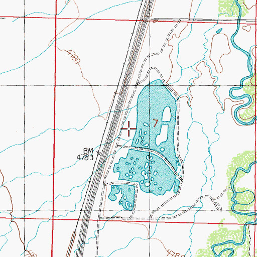 Topographic Map of 05N09W07CAAC01 Well, MT