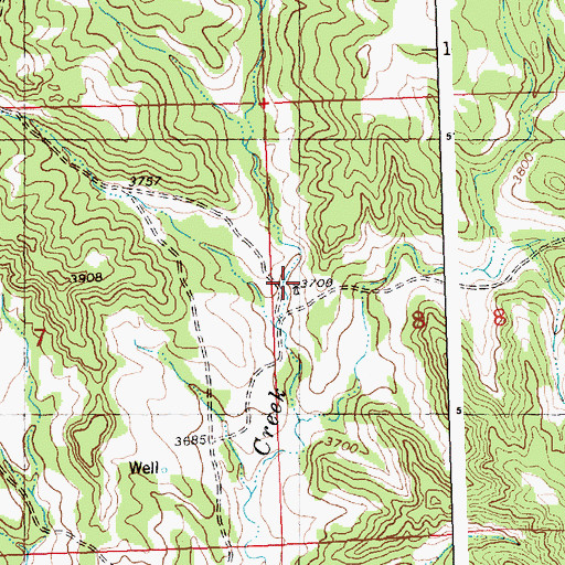 Topographic Map of 05N27E08BCC_01 Well, MT