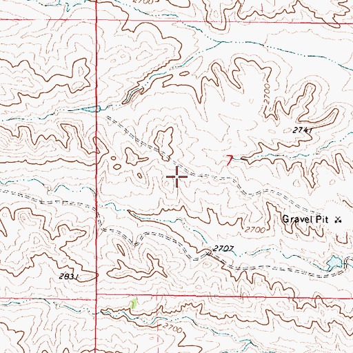 Topographic Map of 05N41E12CABA01 Well, MT