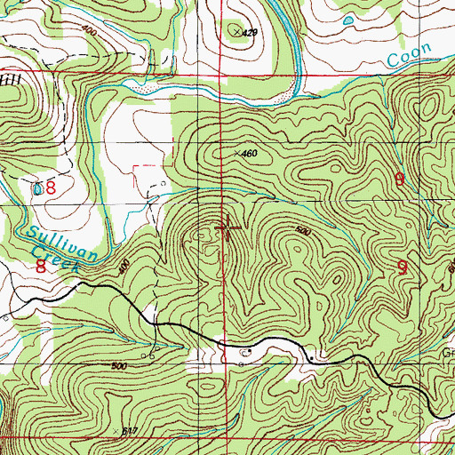 Topographic Map of Kelley Prospect, AR