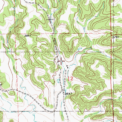 Topographic Map of 05N27E12BAD_01 Spring, MT