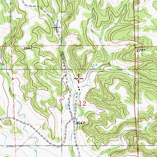Topographic Map of 05N27E12ABCC01 Well, MT