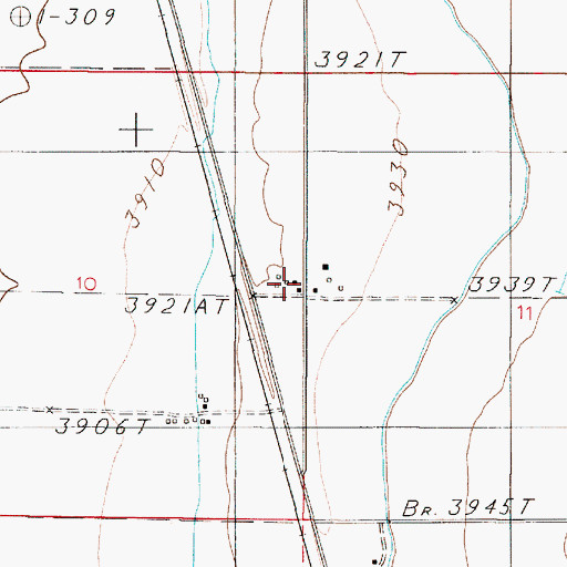 Topographic Map of 05N02E10ADDD01 Well, MT