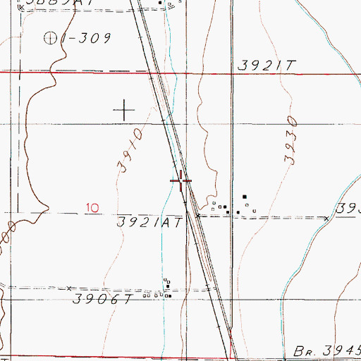 Topographic Map of 05N02E10AD__01 Well, MT