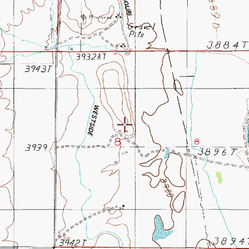 Topographic Map of 05N02E08BD__01 Well, MT