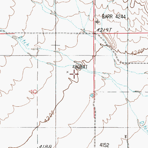 Topographic Map of 05N01E10AD__01 Well, MT