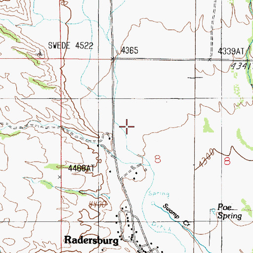 Topographic Map of 05N01E08BD__01 Well, MT