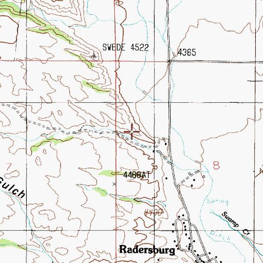 Topographic Map of 05N01E08BC__01 Well, MT