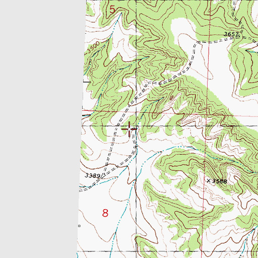 Topographic Map of 05N30E08ABAC01 Well, MT