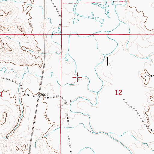 Topographic Map of 05N51E12BC__01 Well, MT