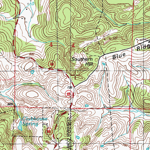 Topographic Map of Klondike Mine, AR