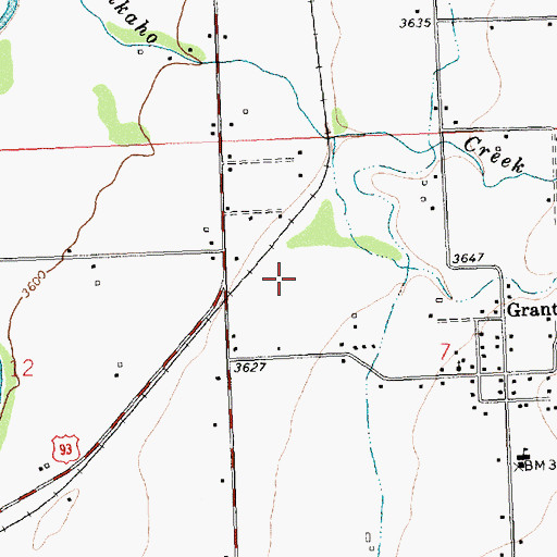 Topographic Map of 05N20W07BC__01 Well, MT