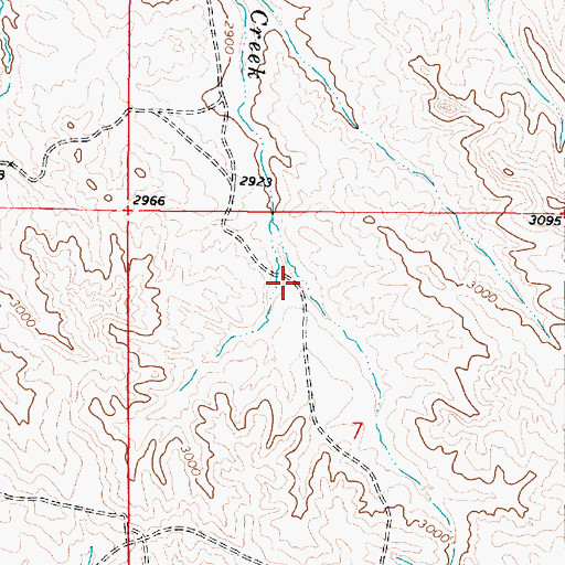 Topographic Map of 05N46E07BADC01 Well, MT
