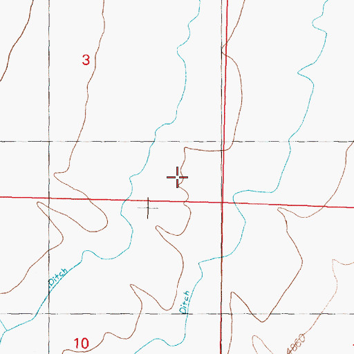 Topographic Map of 05N10W03DD__01 Well, MT