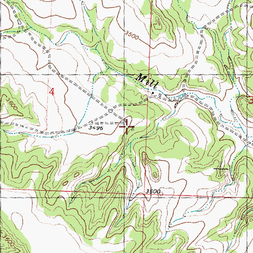 Topographic Map of 05N30E04DADB01 Well, MT
