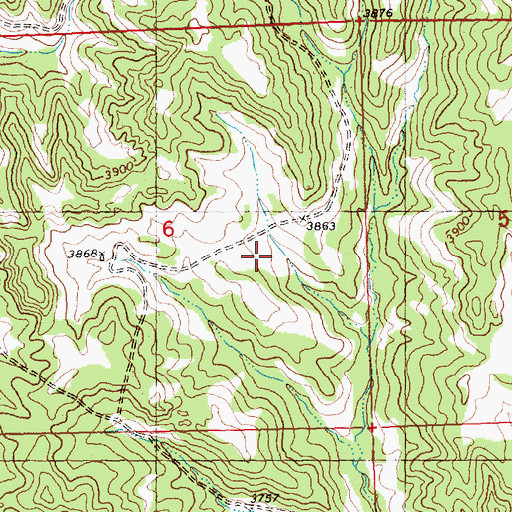 Topographic Map of 05N27E06DBAA01 Well, MT