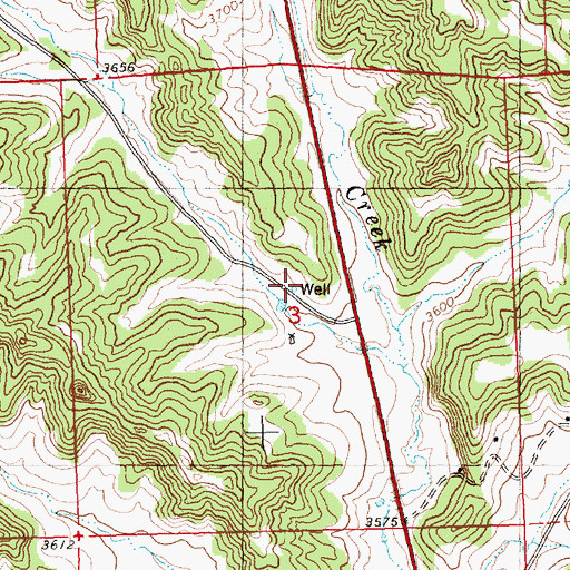 Topographic Map of 05N26E03BDDD01 Well, MT