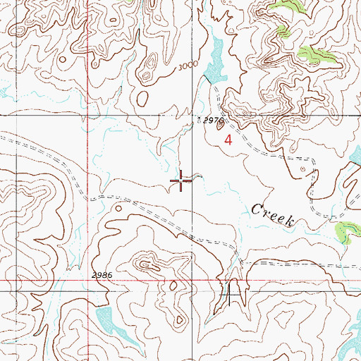 Topographic Map of 05N54E04CA__01 Well, MT