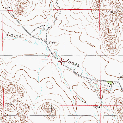 Topographic Map of 05N58E04DB__01 Well, MT