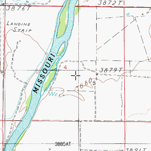Topographic Map of 05N02E04DB__01 Well, MT