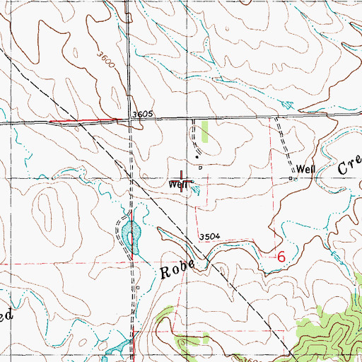 Topographic Map of 05N23E06BBDD01 Well, MT
