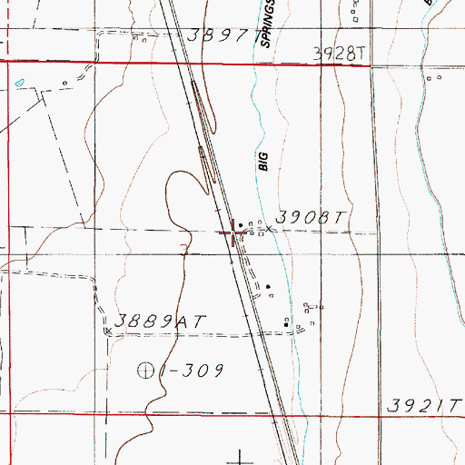 Topographic Map of 05N02E03ACDC01 Well, MT