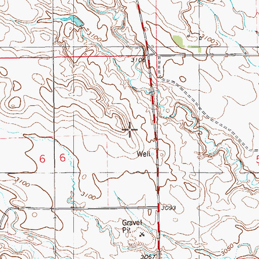 Topographic Map of 05N60E06AD__01 Well, MT