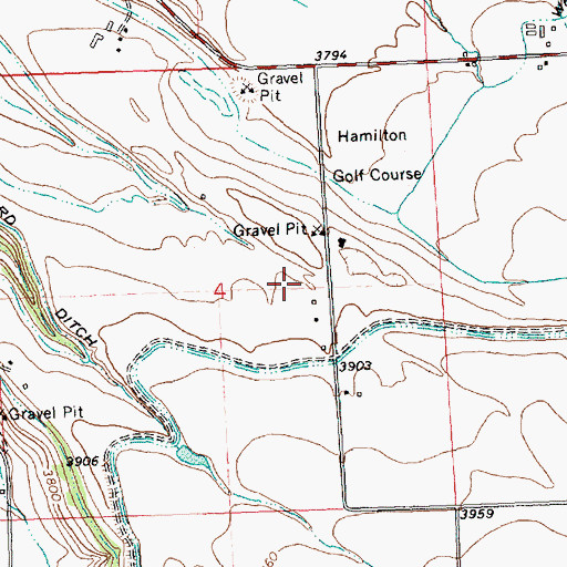 Topographic Map of 05N20W04ACD_01 Well, MT
