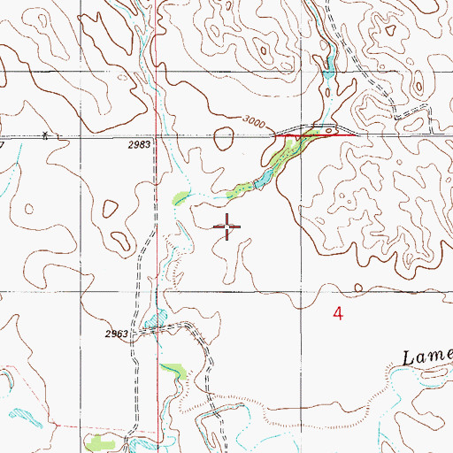 Topographic Map of 05N57E04BD__01 Well, MT