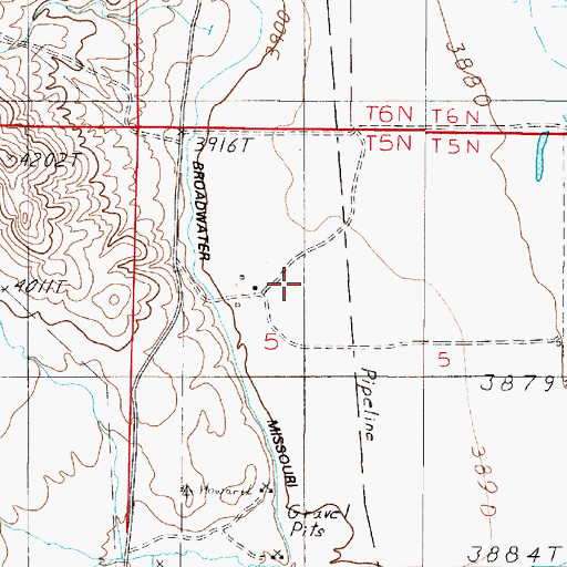 Topographic Map of 05N02E05BD__01 Spring, MT