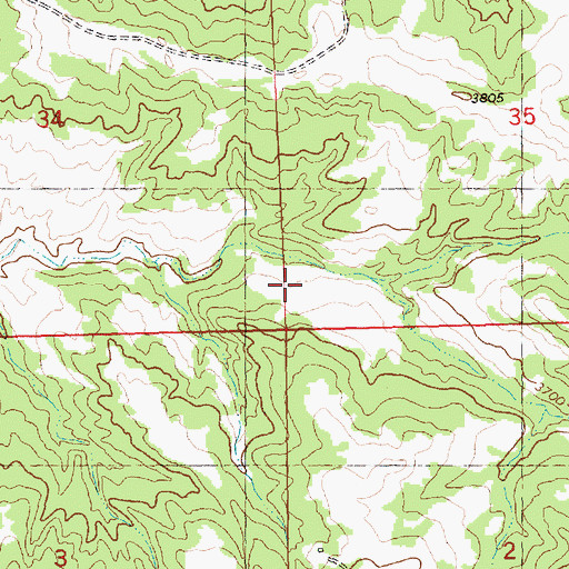Topographic Map of 06N23E35CCCB01 Well, MT