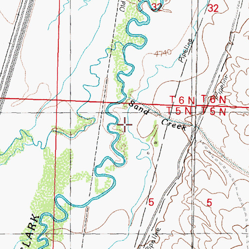 Topographic Map of 05N09W05BA__01 Well, MT