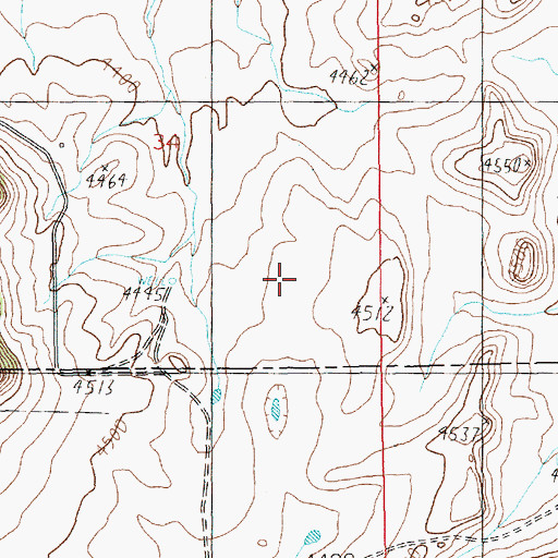 Topographic Map of 06N16E34DCC_01 Well, MT