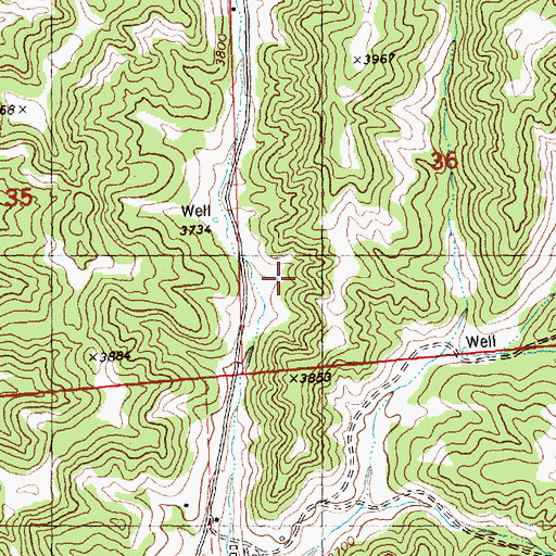 Topographic Map of 06N26E36CCBA01 Well, MT