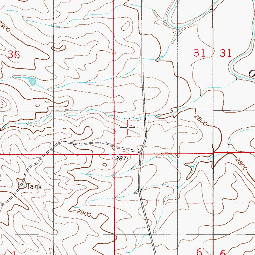 Topographic Map of 06N56E31CC__01 Well, MT