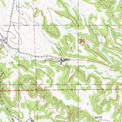 Topographic Map of 06N27E36CACB01 Well, MT