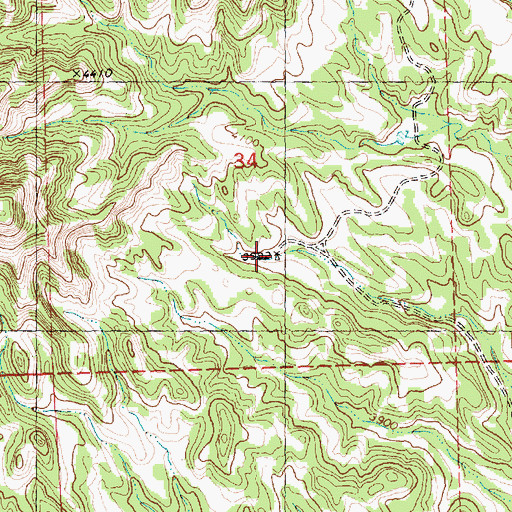 Topographic Map of 06N27E34DBCC01 Well, MT