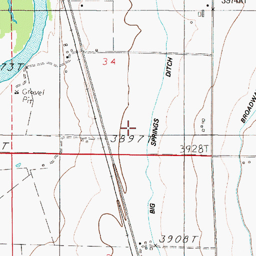 Topographic Map of 06N02E34DC__01 Well, MT
