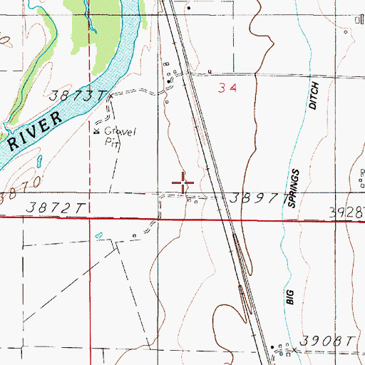 Topographic Map of 06N02E34CD__01 Well, MT