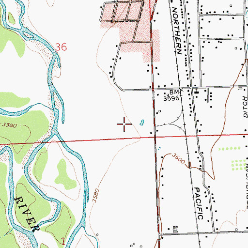 Topographic Map of 06N21W36DD__01 Well, MT