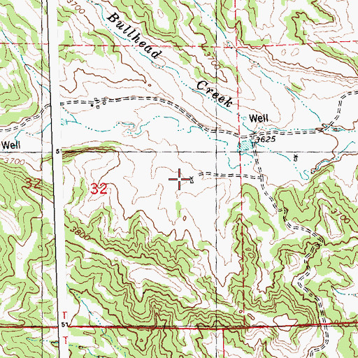 Topographic Map of 06N28E32ADCD01 Well, MT